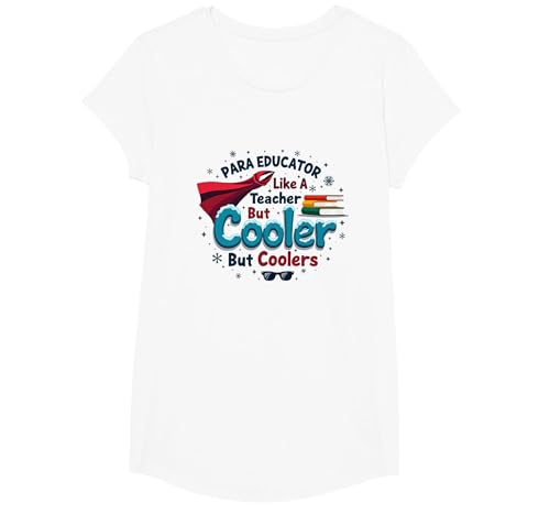 para Educator: Wie EIN Lehrer, Aber Cooler T-Shirt, Girls, Weiß, XS von Generic