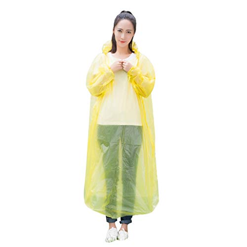 regencape festival damen Atmungsaktiv Wasserdicht mit Ärmeln Regen Poncho Regenjacke Durchsichtig Herren Damen Lustig Regencape Regenponcho XXl Leicht Festival Regenkleidung Regenschutz von Generic