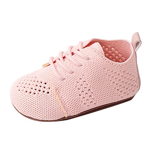 rutschfeste Sportschuhe Damen Frühling und Sommer Kinder Kleinkind Schuhe und Mädchen Boden Sportschuhe rutschfeste Schnürschuhe atmungsaktiv und bequem Schuhe Jungs 30 (Pink, 22 Toddler) von Generic