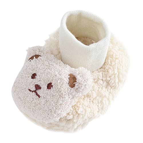 stoppersocken baby Plüsch - Lauflernschuhe Kleinkind Winterschuhe Flauschig Babyschuhe Rutschfeste Bodensocken Weicher sockenschuhe Flauschig Fleeceschuhe Süße kinderschuhe von Generic