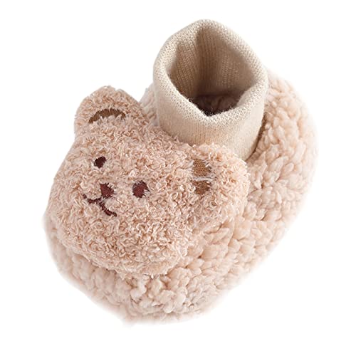 stoppersocken baby Plüsch - Lauflernschuhe Kleinkind Winterschuhe Flauschig Babyschuhe Rutschfeste Bodensocken Weicher sockenschuhe Flauschig Fleeceschuhe Süße kinderschuhe von Generic
