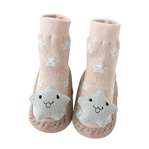 stoppersocken baby Plüsch- Winterschuhe Flauschig Lauflernschuhe Kleinkind Babyschuhe Rutschfeste Bodensocken Weicher sockenschuhe Flauschig Fleeceschuhe Süße kinderschuhe von Generic
