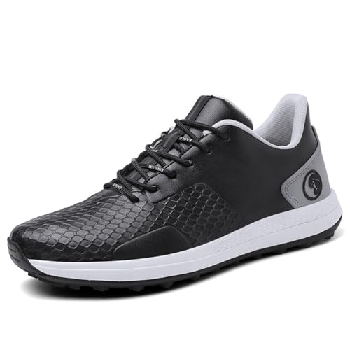 wasserdichte Golfschuhe Für Männer Professionelle Golf-Tennis-Turnschuhe Stachellose Outdoor-Wanderschuhe,Schwarz,40 EU von Generic