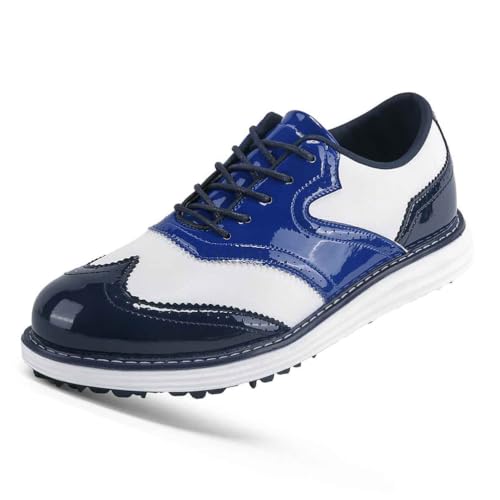 wasserdichte Golfschuhe Mode Golf Turnschuhe Stachellos Freizeitschuhe Outdoor Männliche Wanderung Trainingsschuhe,Blau,40 EU von Generic