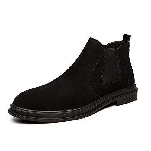 Generic11 Chelsea-Stiefel für Herren wasserdichte Wildleder-Lederelastische Slip-On-Lederstiefel Leichte, rutschfeste tägliche Freizeitstiefeletten von Generic11