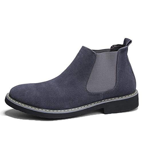 Generic11 Chelsea-Stiefel für Männer wasserdichte, warm gefütterte Slip-On-Wildlederstiefel aus Wildleder mit weicher Sohle, rutschfeste, tägliche Freizeitstiefeletten von Generic11