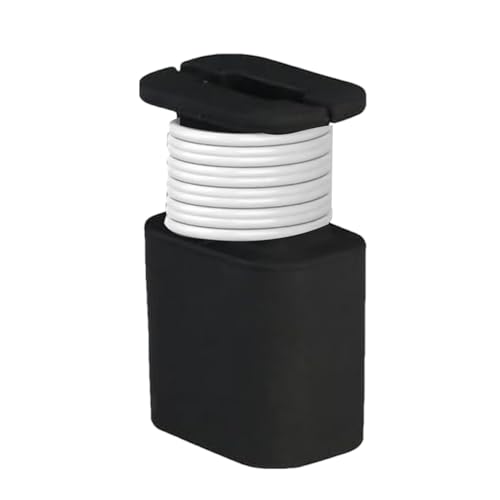 2-in-1-Ladegerätschutz aus Silikon, Organizer für Kabel mit bruchsicherem Schutz, Ladegerät aus Silikon, schwarz, Consulte la descripción, Siehe Beschreibung von Genérico