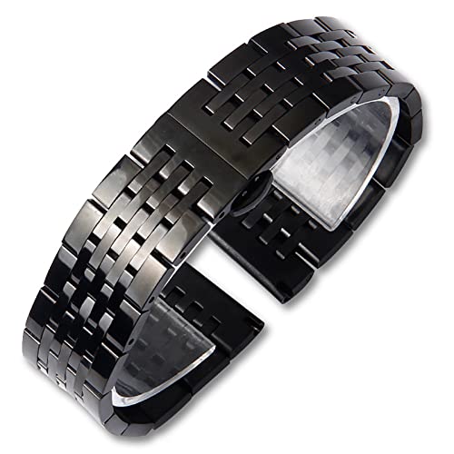 ✅ Armband aus Metall für Uhren Herren Damen Unisex Jungen Mädchen 12 mm 14 mm 16 mm 18 mm 20 mm 22 mm 24 M Metallic Schnellverschluss Edelstahl Ersatzteil M1, 12mm von Generico