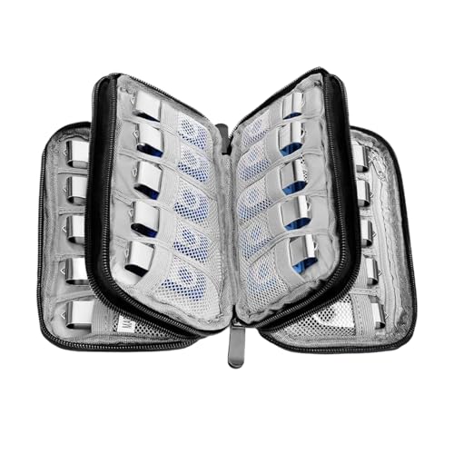 Aufbewahrungstasche für Flash-Laufwerke: Halter für 30 Steckplätze, tragbar, wasserdicht, hart, tragbar, Schutz für USB-Organizer-Taschen, Aufbewahrungslösung von Genérico