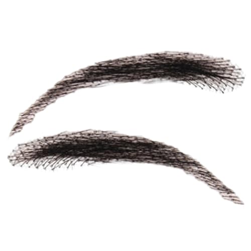 Augenbrauenverlängerung für Männer: natürliche Augenbrauen, falsche Augenbrauen aus Spitze, wiederverwendbare Gesichtsdekorationsstreifen, realistisches Make-up-Kostüm-Zubehör, menschliches Haar-Patch von Genérico
