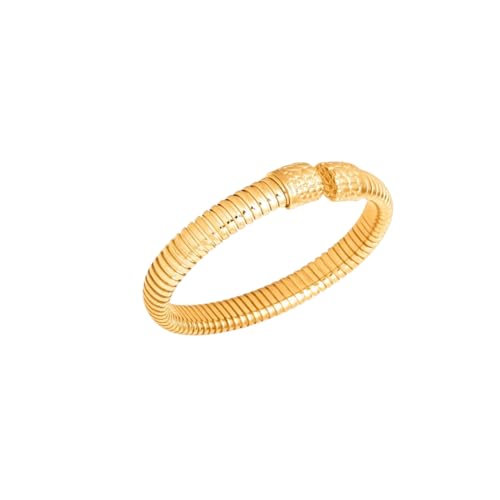 Bracciale Raspini Tubogas Croco Piccolo in Silber 925 Plakat Gelbgold 18 kt | Gioiello Made in Italy Fatto Hand dal Design einzigartig und raffiniert von Genérico