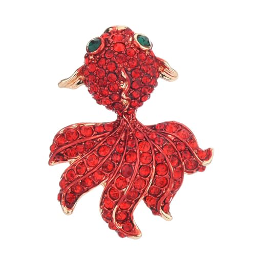 Brooch Damenmode einzigartig Diamant Wasserkristall Retro Revers Emaille Sicherheitsbrosche für die Dekoration von Jacken Rucksack DIY, 5cm, Metall von Genérico