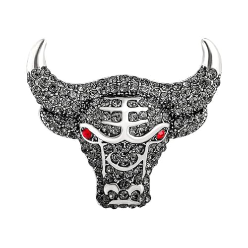 Brooch Damenmode einzigartig Diamant Wasserkristall Retro Revers Emaille Sicherheitsbrosche für die Dekoration von Jacken Rucksack DIY, 5cm, Metall von Genérico