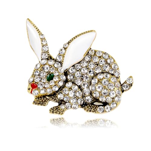 Brooch Damenmode einzigartig Diamant Wasserkristall Retro Revers Emaille Sicherheitsbrosche für die Dekoration von Jacken Rucksack DIY, 5cm, Metall von Genérico