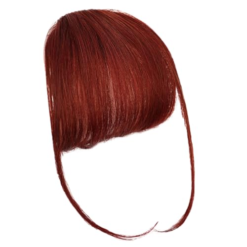 Clip in Bangs Real Hair - Air Bangs Extension, Frenching Fringe | Mail in natürlicher Farbe für Party-Looks, Textur mit sicheren Clips für Frauen und Mädchen und Events zur Transformation D von Genérico