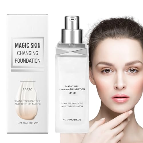 Color Match Foundation Feuchtigkeitsspendende Concealer-Flüssigkeit | SPF 30 Creme mit verstellbarem nahtlosem Finish, Farbwechsel, für Frauen, volle Abdeckung von Genérico