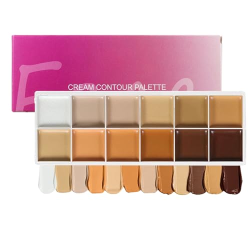 Concealer-Palette – Korrektur-Palette, Creme-Konturenpalette mit 12 Farben, Make-up-Korrekturpalette für Frauen, Büro, reife Haut von Genérico