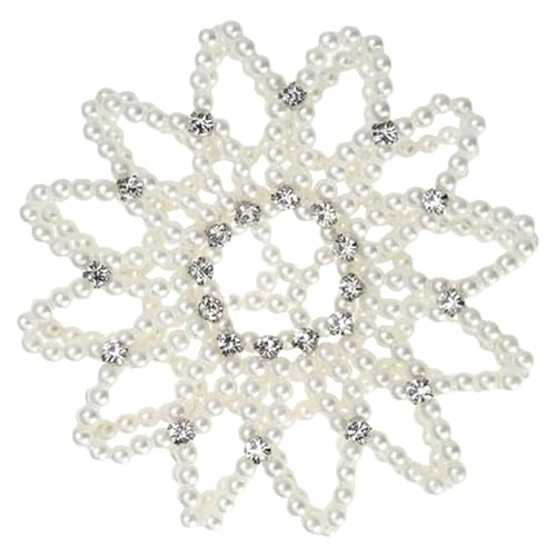 Dutthalter - Haarknotenherstellungsset | Updo Net Haar für Frauen | Pearl Rhinestone Coat Arrangement Net | Styling Zubehör für Sportarbeit Party Events Dutthalter - Haarknotenherstellungsset | Updo Net Haar für Frauen | Pearl Rhinestone Coat Arrangement Net | Styling Zubehör für Sportarbeit Party Events von Genérico