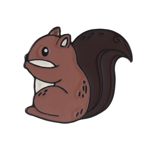 Eichhörnchen-Brosche aus Legierung – Cartoon-Brosche mit niedlichem Design | niedliche Tiernadeln, einzigartige Tierbroschen für Frauen, Damenbroschen, , Siehe Beschreibung, Siehe Beschreibung von Genérico