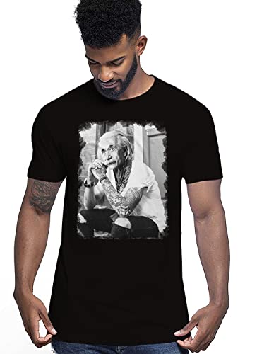 Einstein Genius Tatuato Color & Grey Art. 18-84 Herren Fashion 100% gekämmte Baumwolle, Schwarz - Grau, XL von Generico