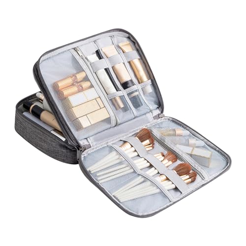Electronics Multifunktionaler Organizer, Reißverschluss-Make-up-Tasche, Reise-Organizer, mit 3 Fächern, tragbare Toilettentasche mit Reißverschluss für Frauen und Mädchen von Genérico