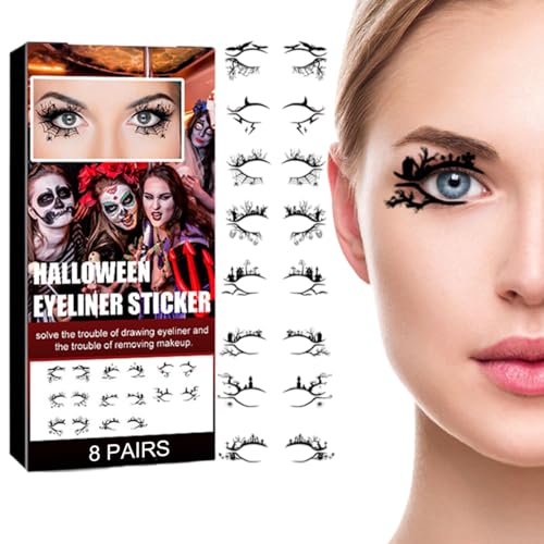 Eyeshadow-Aufkleber – Zubehör für Halloween-Augen aus Papier | Augen-Make-up-Sticker | Temporäre | Kreativer Halloween-Eyeliner | Calcoman von Genérico