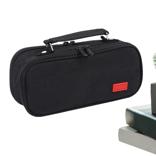 Federmäppchen mit Griff | tragbare Tasche mit großer Kapazität | Tasche für Kunstutensilien, Bibliothek, Studio, Zuhause, Klassenzimmer, Keramik, Handwerk, Outdoor, Schreibtisch, Schwarz , Consulte la von Genérico