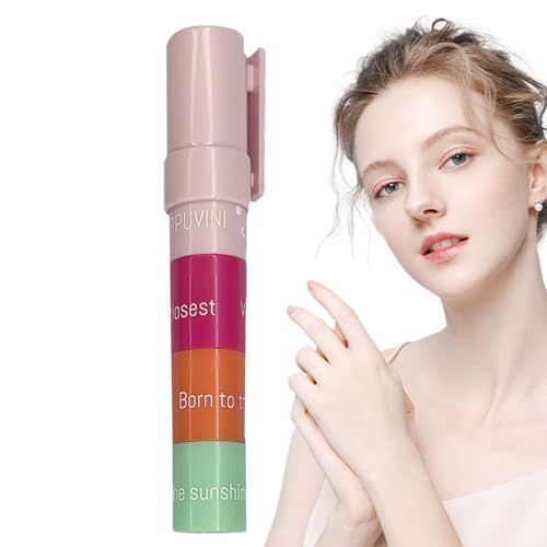 Feuchtigkeitsspendender Lippenstift, 4 Töne, natürliches glänzendes Finish mit Volumeneffekt, Schönheits- und Kosmetikzubehör für Frauen und Erwachsene von Genérico