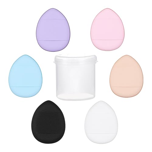 Finger Puff Foundation Set – kleine Make-up-Blätter mit 6 Packungen für Grundierung, Concealer, Lidschatten, Fingerschwamm zum Mischen von Puder, Anwendung unter den Augen, Herram Finger Puff Foundation Set – kleine Make-up-Blätter mit 6 Packungen für Grundierung, Concealer, Lidschatten, Fingerschwamm zum Mischen von Puder, Anwendung unter den Augen, Herram von Genérico
