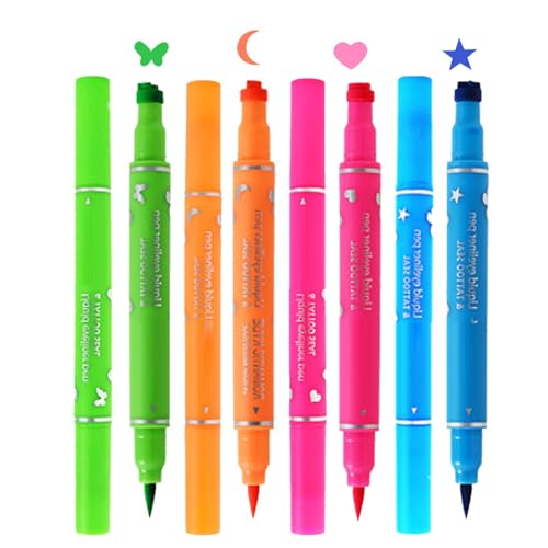 Flüssiger Liner mit zwei Spitzen, flüssiger Eyeliner mit doppeltem Kopf, tragbarer Liner und Stempel, langlebige Make-up-Tools, tragbare wasserdichte Kosmetik für Frauen von Genérico