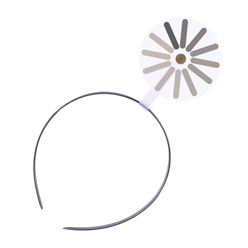 Fun Headbands - Loading Meme Hairpin | ABS Rotating Loading Symbol Accessory | Black Eye Catching Party Prop For Damen Mädchen Männer | Wearable Festival Photobooth Accent | Daily Kostüm Musik Events von Genérico