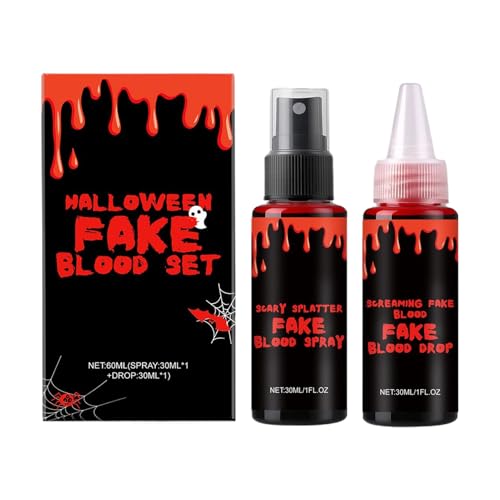 Gefälschtes Blut | Halloween Make-up Cosplay Spray Blut Vampir Kit Körper-Make-up Plasma-Effekt für Fotografie Erwachsene Theater Schule Cosplay Verzauberte Häuser von Genérico