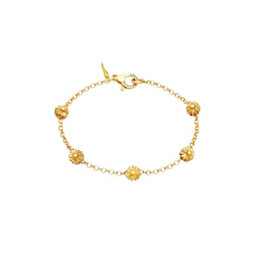 Genérico Armband Raspini Margherita Luce in Silber 925 Plakat Gelbgold 18 kt | Gioiello Donna Fatto von Hand in Italien mit Diamant-Finitur, delikat und schärfend von Genérico