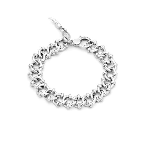 Genérico Armband Raspini Uomo/Unisex in Silber 925 mit Maglia Doppia und Charm Cornetto Glückbringer | Geschenk von Hand in Italien von Carattere Forte und Stile Rock von Genérico