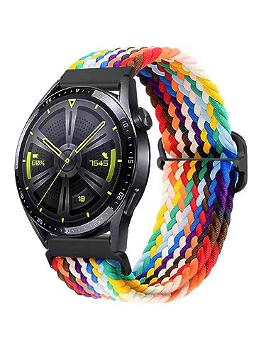 Genérico Armband aus elastischem Nylon, für Sportuhren und Smartwatches, 20 mm, HNE/MULTICOLOR von Genérico