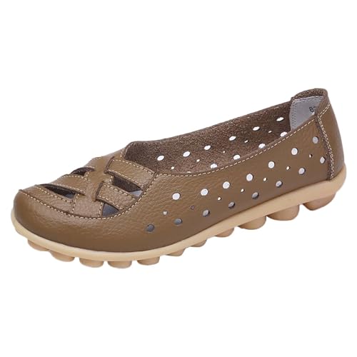 Genérico Büroschuhe für Damen, lässig, hohl, Retro-Sandalen, feine Schuhe für Damen, kaki, 43 EU Genérico Büroschuhe für Damen, lässig, hohl, Retro-Sandalen, feine Schuhe für Damen, kaki, 43 EU von Genérico