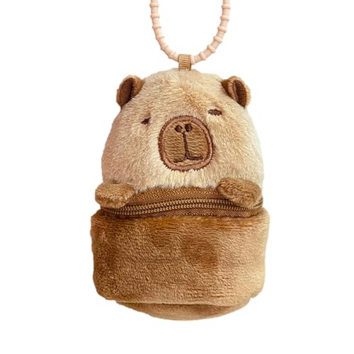 Genérico Capybara Geldbörse für Mädchen - Kreative Change Wallet Animal Purse, Plush Capybara Coin Purse | Plush Capybara Wallet für Daily, Outgoing, Urlaub, Shopping, Dating von Genérico