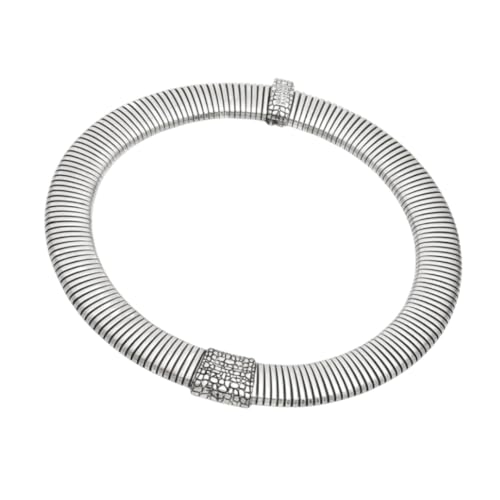 Genérico Collana Raspini Tubogas Croco in Silber 925 Brunito | Girocollo Donna Fatto von Hand in Italien mit Krokodil-Textur, ikonischem Design und integriertem Chiusura Genérico Collana Raspini Tubogas Croco in Silber 925 Brunito | Girocollo Donna Fatto von Hand in Italien mit Krokodil-Textur, ikonischem Design und integriertem Chiusura von Genérico