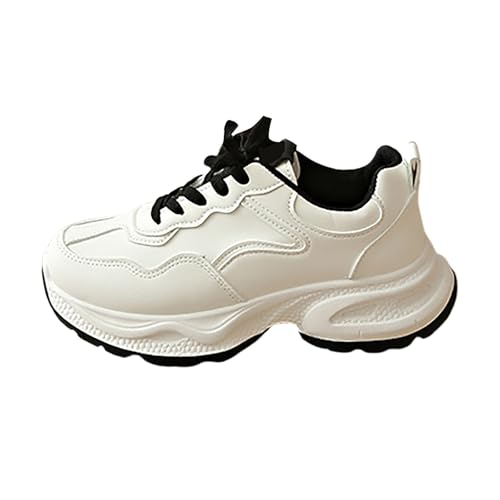 Genérico Damen-Sneaker für den Winter, ohne Schnürsenkel, leicht, sportlich, mit hoher Sohle, mit verstärkter Zehenkappe und Ferse, Schwarz , 41 EU von Genérico