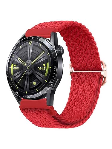 Genérico Elastisches Nylonband, für Sportuhren und Smartwatches - 20 mm - HNE/ROT von Genérico