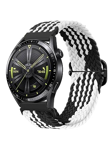 Genérico Elastisches Nylonband - Für Sportuhren Und Smartwatch - 20 mm - HNE/WEISS von Genérico