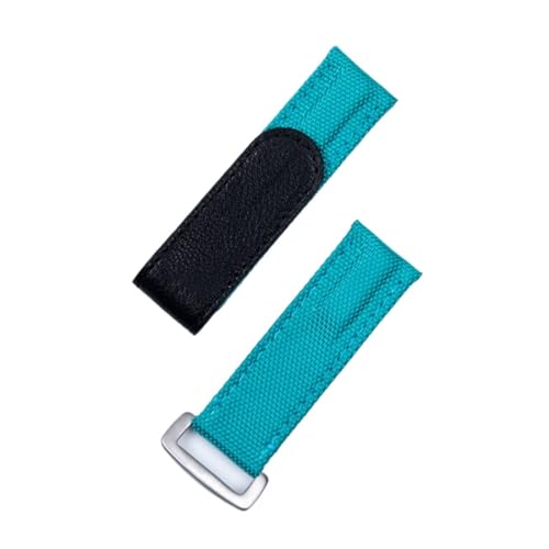 Generisch FYXT Nylongewebe-Leder 20 Mm 21 Mm Uhrenarmband Kompatibel Mit Rolex-Uhrenarmband(Tiff Blue Silver,21MM_LOGO BUCKLE) von Generisch