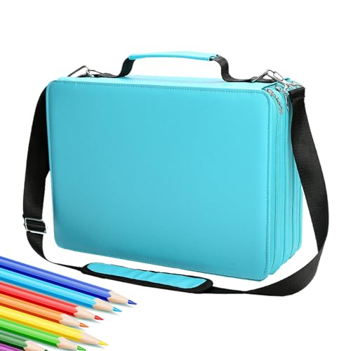 Genérico Fabrics Stoff für Buntstifte – Schulfall | Fälle Halter, große Kistentasche, Organizer für Schulbedarf, Box, Cyan, Consulte la descripción, Siehe Beschreibung von Genérico