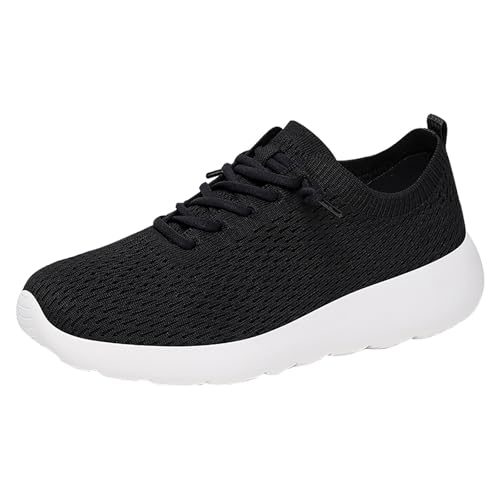Genérico Freizeitschuhe für Damen, mit rutschfester Sohle, zum Spazierengehen, Laufen, Schuhe aus viskoelastischem Schaumstoff, bequeme Sportschuhe für Damen, Schwarz , 40 EU von Genérico