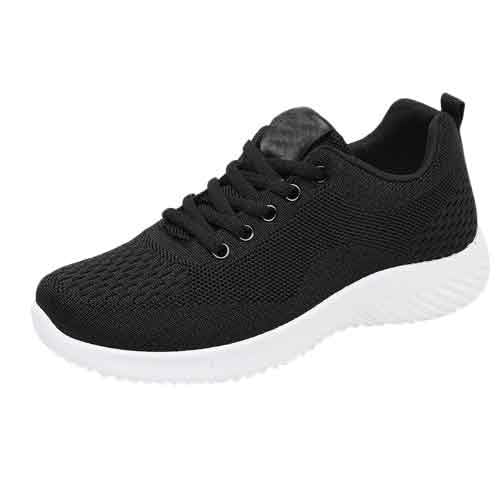 Genérico Golfschuhe für Damen, Basketball, Freizeit, Laufen, Trekking, Wandern, elastische Schnürsenkel, leicht und robust, Schwarz , 40 EU von Genérico
