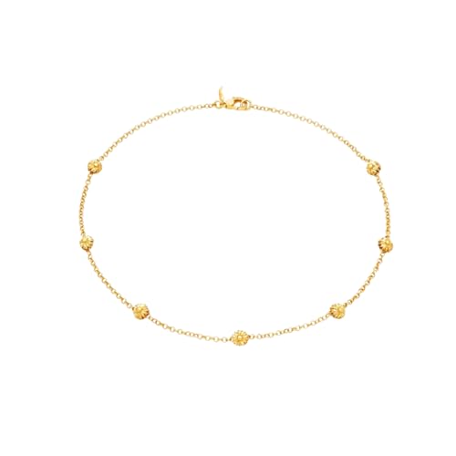 Genérico Halskette Raspini Margherita Luce in Silber 925 Plakat Gold 18 kt | Girocollo Donna Fatto von Hand in Italien mit Fiori und Diamant-Finitura von Genérico