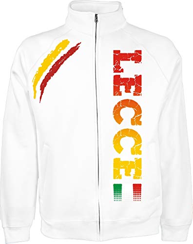 Generico Jacke Lecce Tifosi Ultras Fußball Sport Von s XXL und 4 Farben verfügbar - Weiß, XL von Vestipassioni