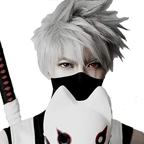 Generico Kakashi Hatake Silber Haar Perücke Silber Hokage, silber, onesize von Generico