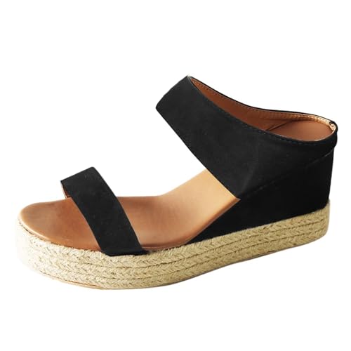 Genérico Keilabsatz für den Strand, Damen, offene Keilabsätze, atmungsaktiv, lässig, mit Keilabsatz, für Damen, Sommer, breite Stiefel, speziell für Damen, Schwarz , 38 EU Genérico Keilabsatz für den Strand, Damen, offene Keilabsätze, atmungsaktiv, lässig, mit Keilabsatz, für Damen, Sommer, breite Stiefel, speziell für Damen, Schwarz , 38 EU von Genérico