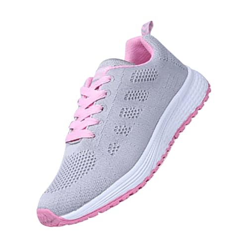 Genérico Laufschuhe für Damen, ohne Schnürsenkel, leicht, Trekking, Wandern, Wandern, bequeme Sportschuhe für Damen, Pink, 39 EU von Genérico